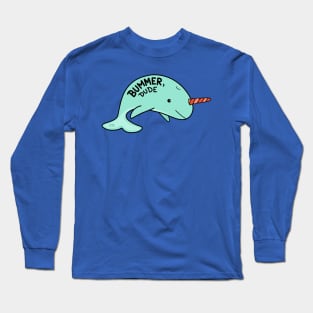 Bummer Dude Narwhal Long Sleeve T-Shirt